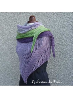 tutoriel châle lavandin