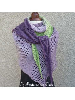 tutoriel châle lavandin