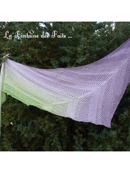 tutoriel châle lavandin