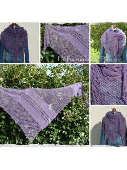 tutoriel châle aubeline mauve