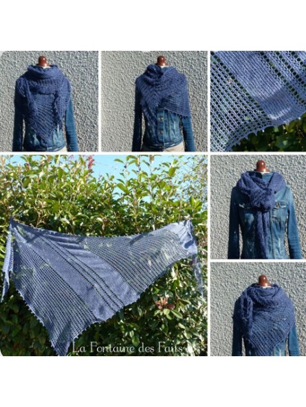 tutoriel châle aubeline bleu