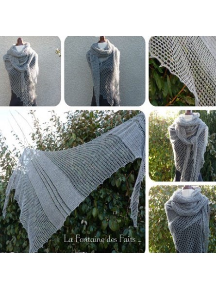 tutoriel châle aubeline gris